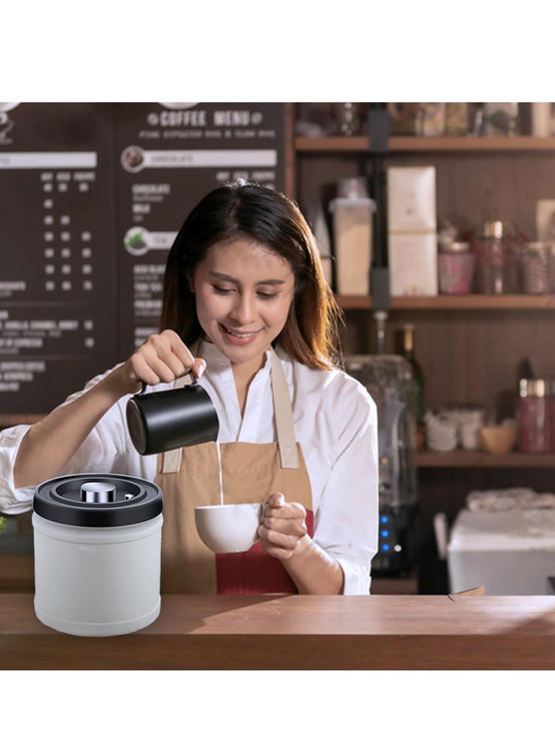SYOSI Coffee Canister Airtight Container 1600ml Stainless Steel Coffee Bean Storage Container Vacuum Anti-Oxidation Food Container with CO2 Release Valve for Beans Grounds Flour Cereal Grain Grounds Nuts - Image 5