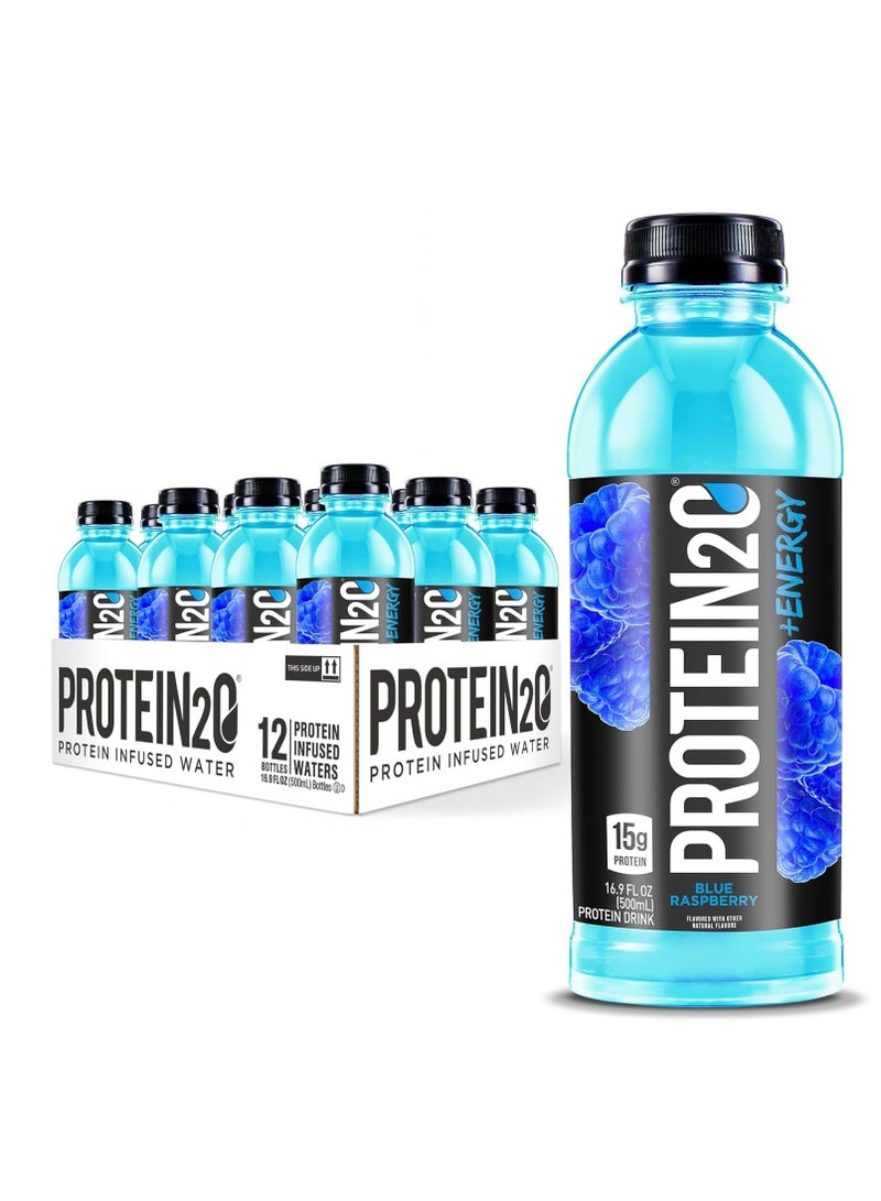 بروتين 20 مشروب بروتين 2o +Energy بنكهة التوت الأزرق 500 مل عبوة من 12 قطعة - Image 1