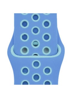 Suitable For Apple Two-color Silicone Nike Strap Nike Hole Apple Iwatch Breathable Sports Watch Strap-Color:28 Sky Blue + Mint Green-Specifications:42/44/45/49mm-S