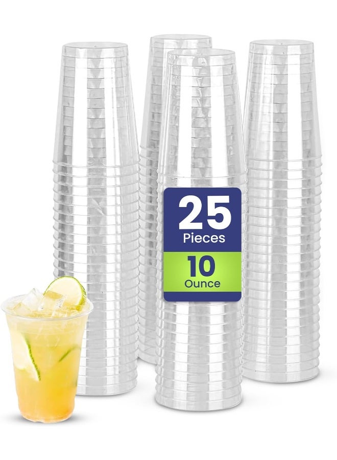 SNH Packing SNH 25 Pieces 10Oz Juice Cup Clear Strong Disposable Plastic Cups - Image 1