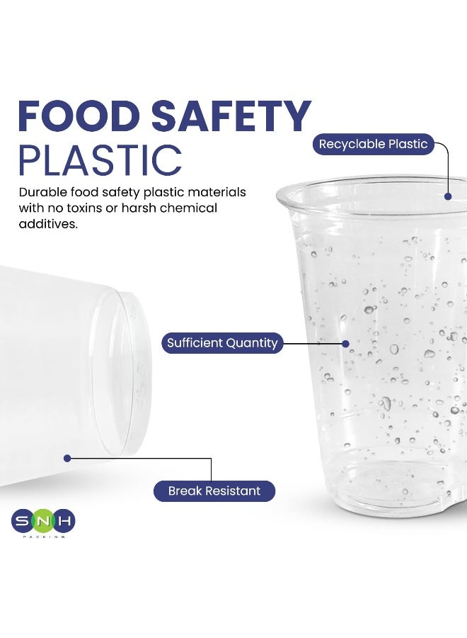 SNH Packing SNH 25 Pieces 10Oz Juice Cup Clear Strong Disposable Plastic Cups - Image 5