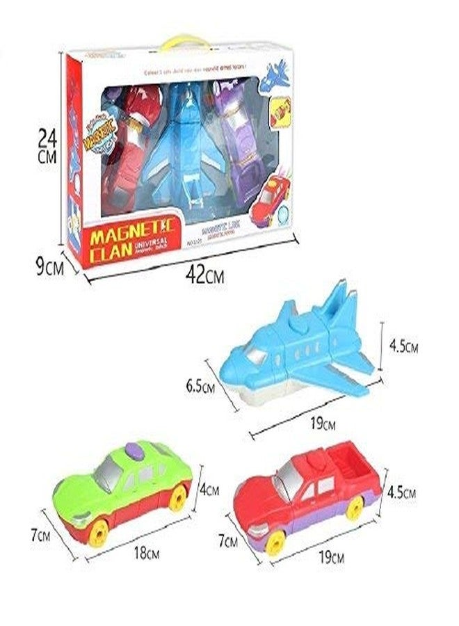 Powerpak Xinbida Magical Magnet 3D Puzzle Magnetic Building Blocks Construction Learning Educational Toy Set for Toddlers/Kids (3 pcs (1223)) - Image 2