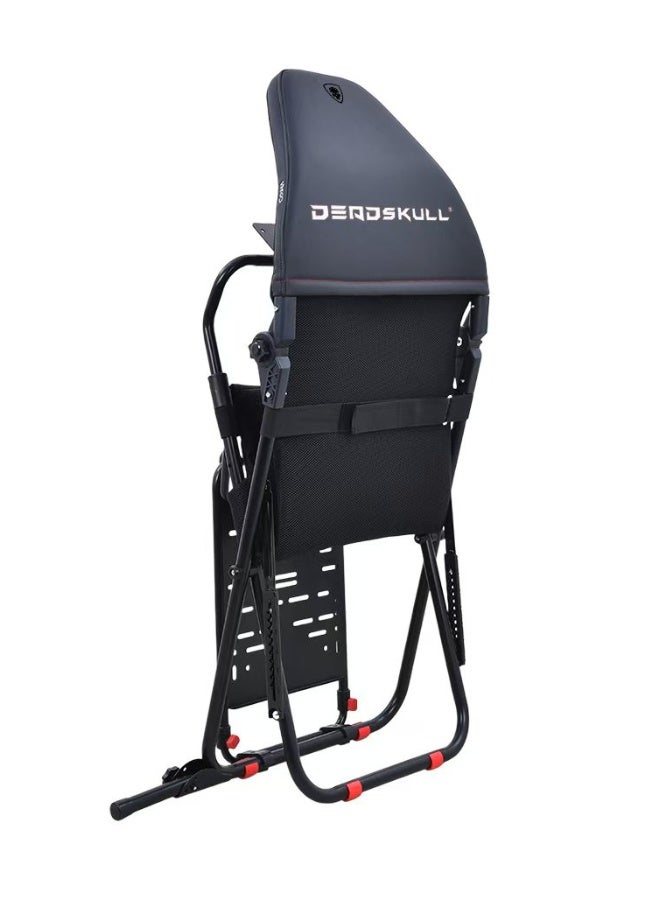 DEADSKULL Racing Seat, Unique Foldable Design, Full Adjustable, Up to 120kg Weight Capacity, Compatible with Most Steering Wheels & Pedal Sets - Red - Image 4