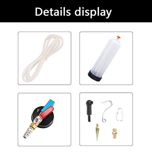 DEDC Universal Auto Brake Fluid Extractor, Power Steering Oil Change Replacement Tool, Brake and Clutch Fluid Drained Bleeder Tool Equipment Kit for Car Motorcycle - Image 3