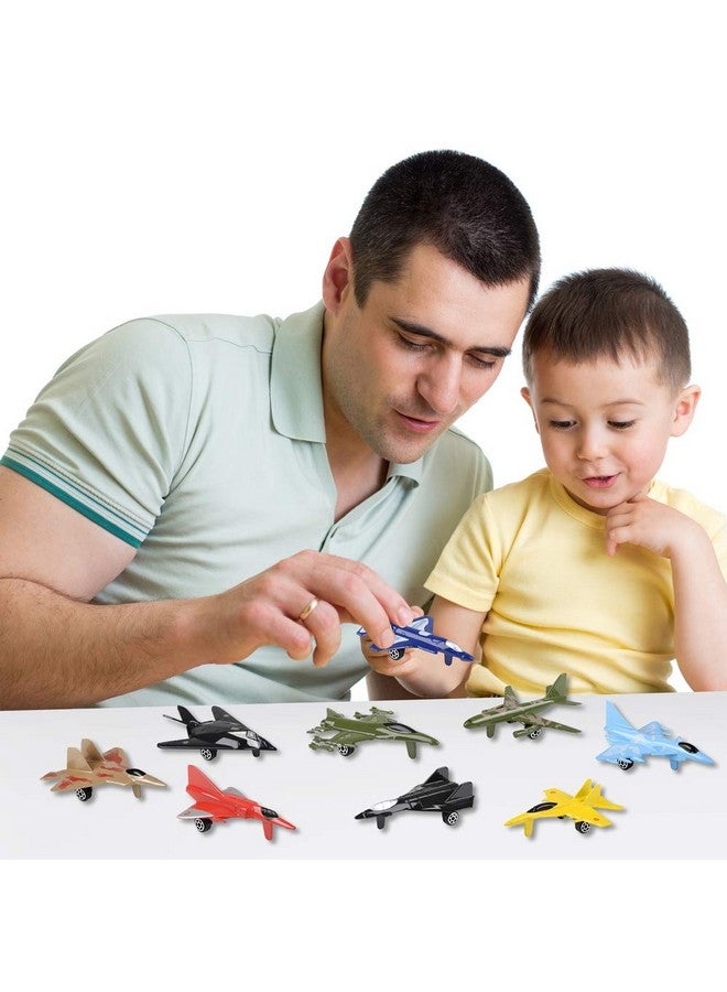 ArtCreativity Diecast Jet Toy Playset Set Of 9 Fighter Jet Toys In Assorted Colors And Designs Great Birthday Party Favors Goodie Bag Fillers Gift Idea For Kids - Image 5