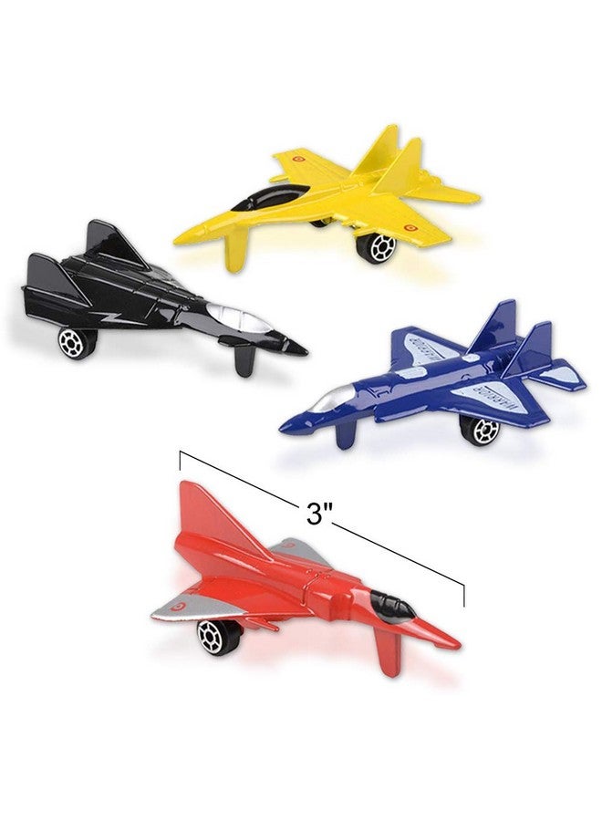 ArtCreativity Diecast Jet Toy Playset Set Of 9 Fighter Jet Toys In Assorted Colors And Designs Great Birthday Party Favors Goodie Bag Fillers Gift Idea For Kids - Image 4