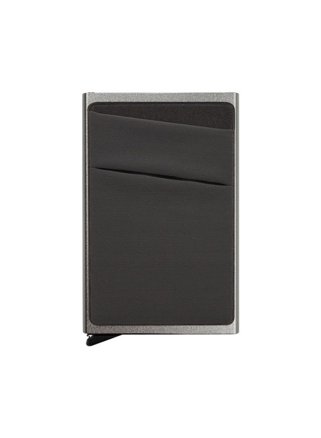 Anti-scanning Automatic Pop-up Aluminum Box Card Case Metal Shielded RFID Card Case Aluminum Alloy Card Case Card Case-Color:Black-Size:The Size Of The Card Holder Is 59*90mm, And The Shrapnel Box Is All Black  - Image 5