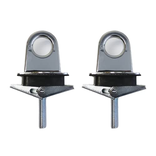 Boxer 2 Pack Universal Stake Pocket Anchor Point Truck Bed, Pickup Truck, Trailer Chrome Plated Finish - Image 1