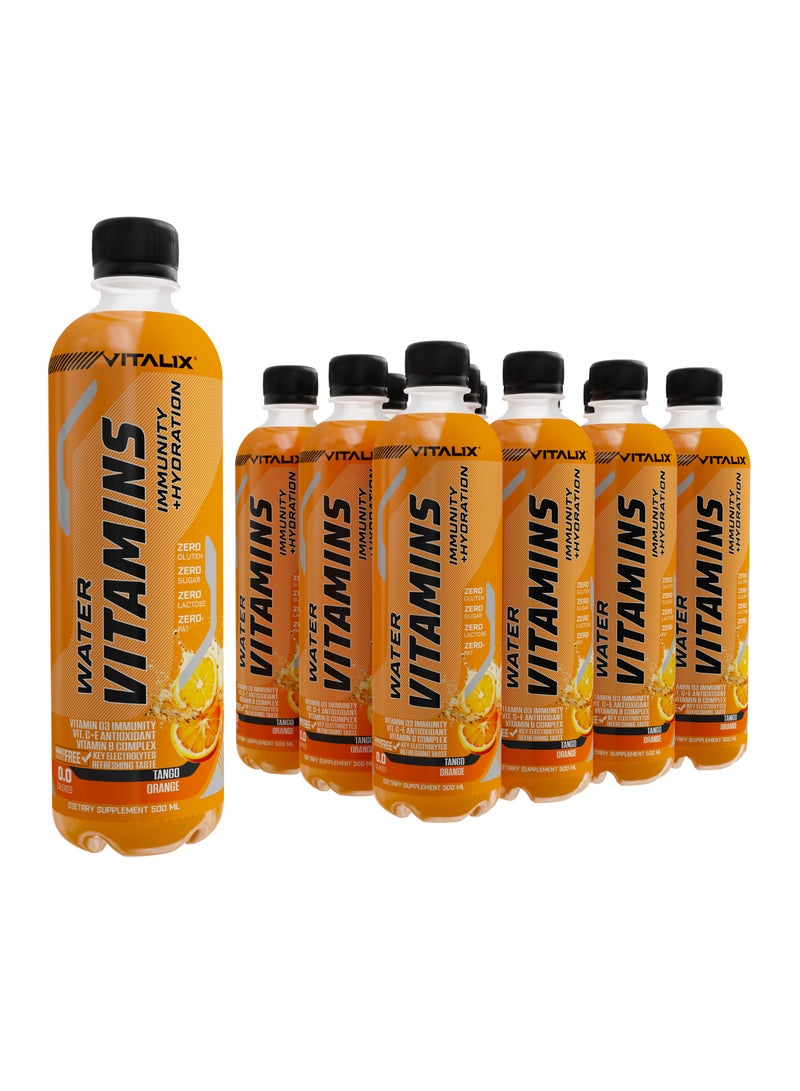 فيتاليكس فيتالكس مياه الفيتامينات مناعة + ترطيب بنكهة تانجو اورنج– 500 مل | مشروب مرطب غني بالفيتامينات | خالٍ من السكر، خالٍ من الدهون، خالٍ من الغلوتين - Image 1
