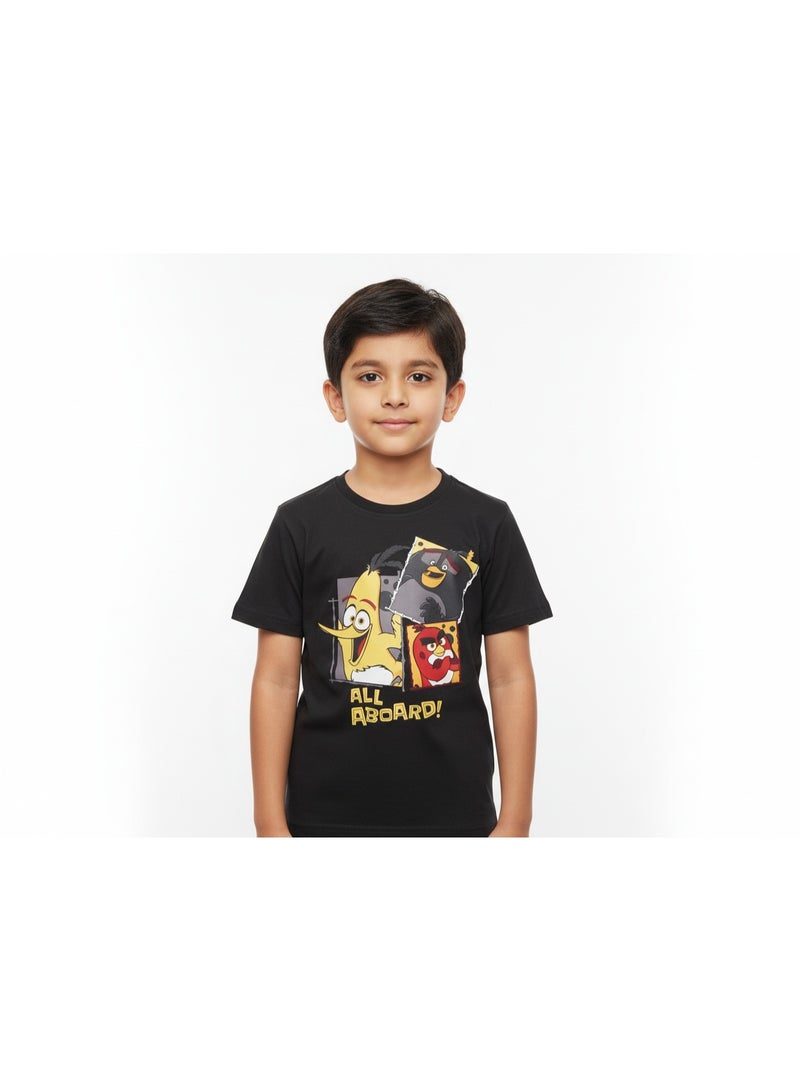 general T-SHIRT BOYS ANGRY BIRDS PRINT S/S 2-8 YRS UE - Image 1