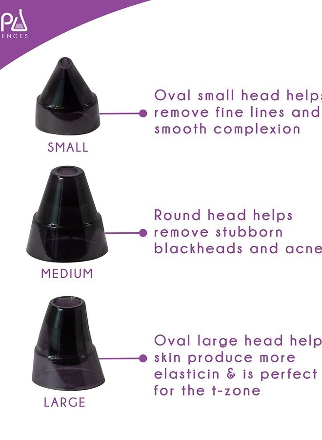 Spa Sciences MIO Pore Extraction Tips - Set of 3 - Small, Medium, Large Ovals - Compatible with MIO Microdermabrasion Suction Tool - For Skin Resurfacing - All Skin Types - Image 3