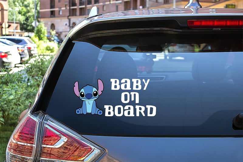 H-TRADINGS Cute Baby Stitch Baby on Board Sticker - Image 1
