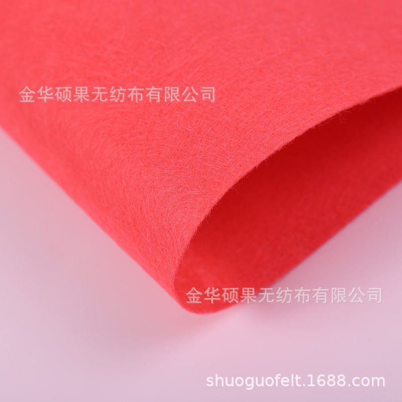 Generic 2MM Thick Colored Felt Fabric for Crafts 1605 watermelon red 
