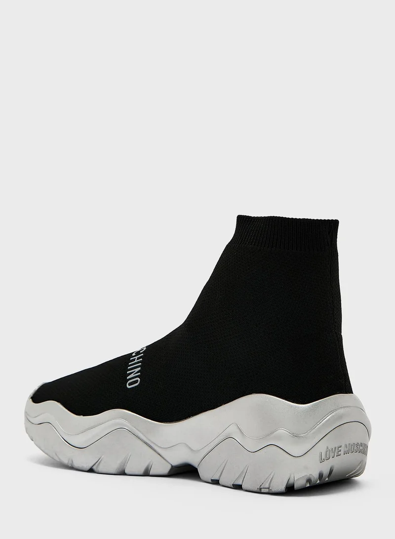 Love Moschino Roller Coaster High Top Sneakers