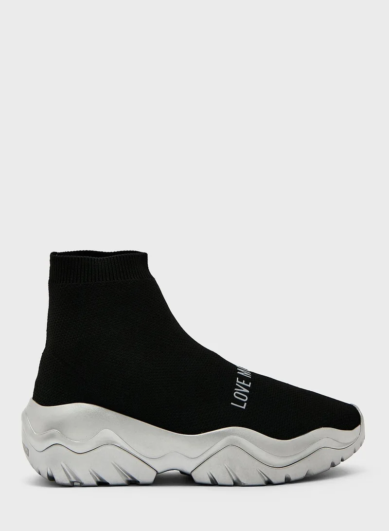 Love Moschino Roller Coaster High Top Sneakers