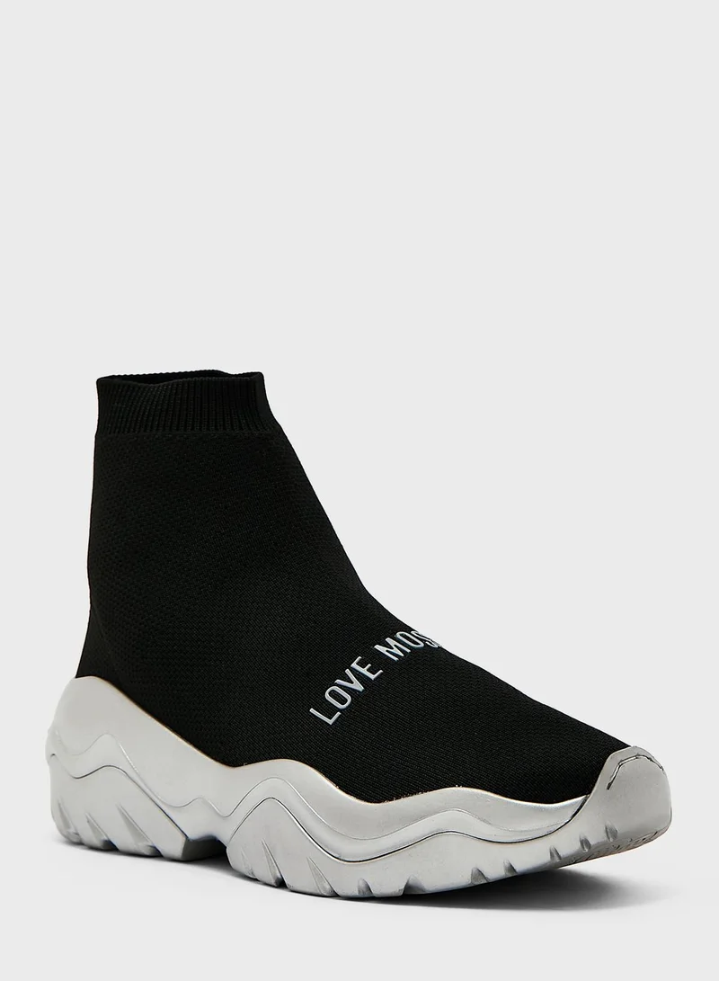 Love Moschino Roller Coaster High Top Sneakers