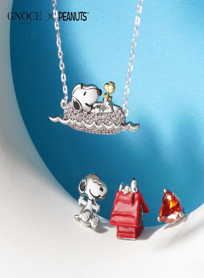 GNOCE Peanuts with Woodstock Rafting Necklace for Women, S925 Sterling Silver Pendant Necklace for Her Wife, Valentine‘s Day, Mother’s Day Jewelry Gift - Image 4