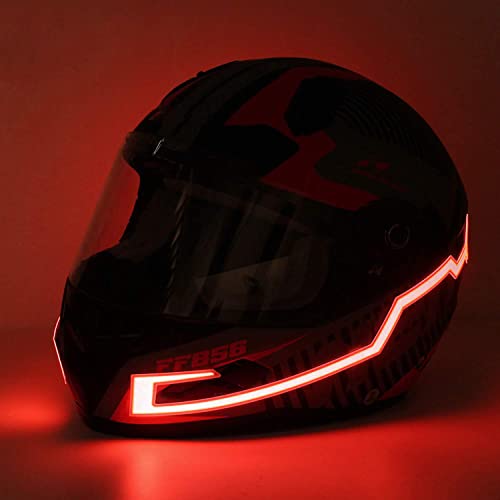 Casago CAHNL1R LED Helmet Light Strip with 3 Modes Flashing Night Bike Motorcycle Riding Signal Sticker (Red) - Image 3