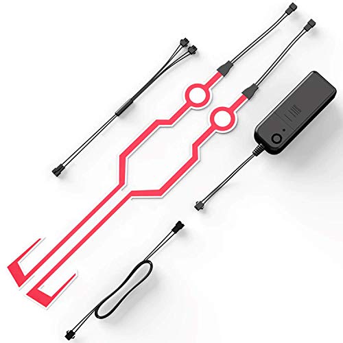 Casago CAHNL1R LED Helmet Light Strip with 3 Modes Flashing Night Bike Motorcycle Riding Signal Sticker (Red) - Image 1