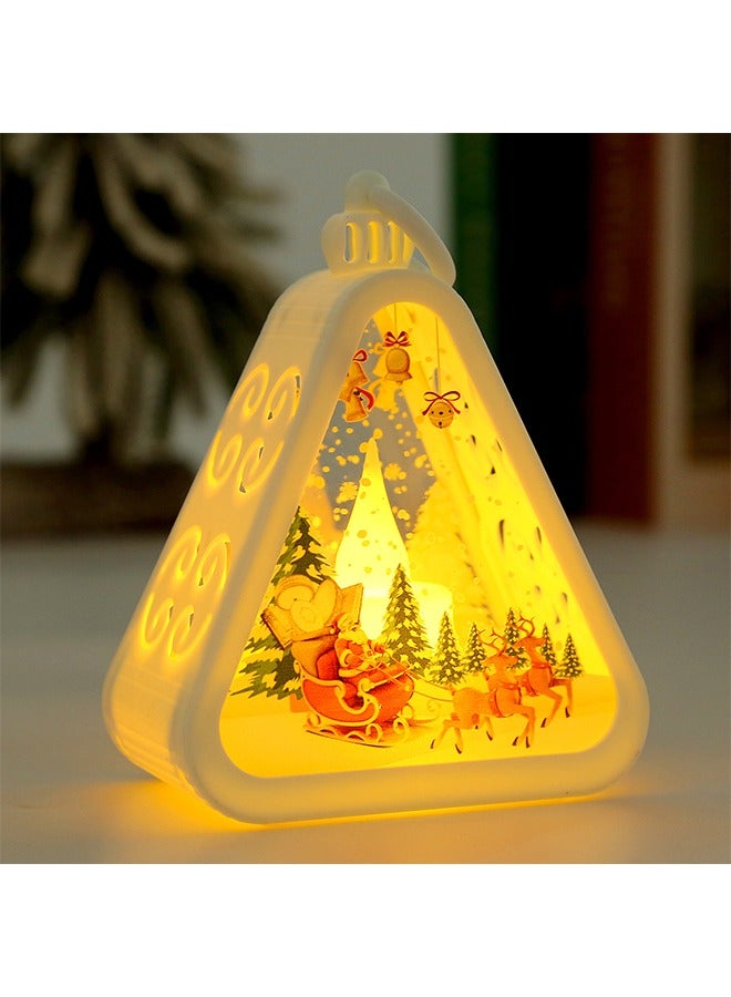 Christmas Elk - Elk pulling a night light with Santa Claus and a tree, suitable for girls and kids, Christmas and birthday decorations - Image 1