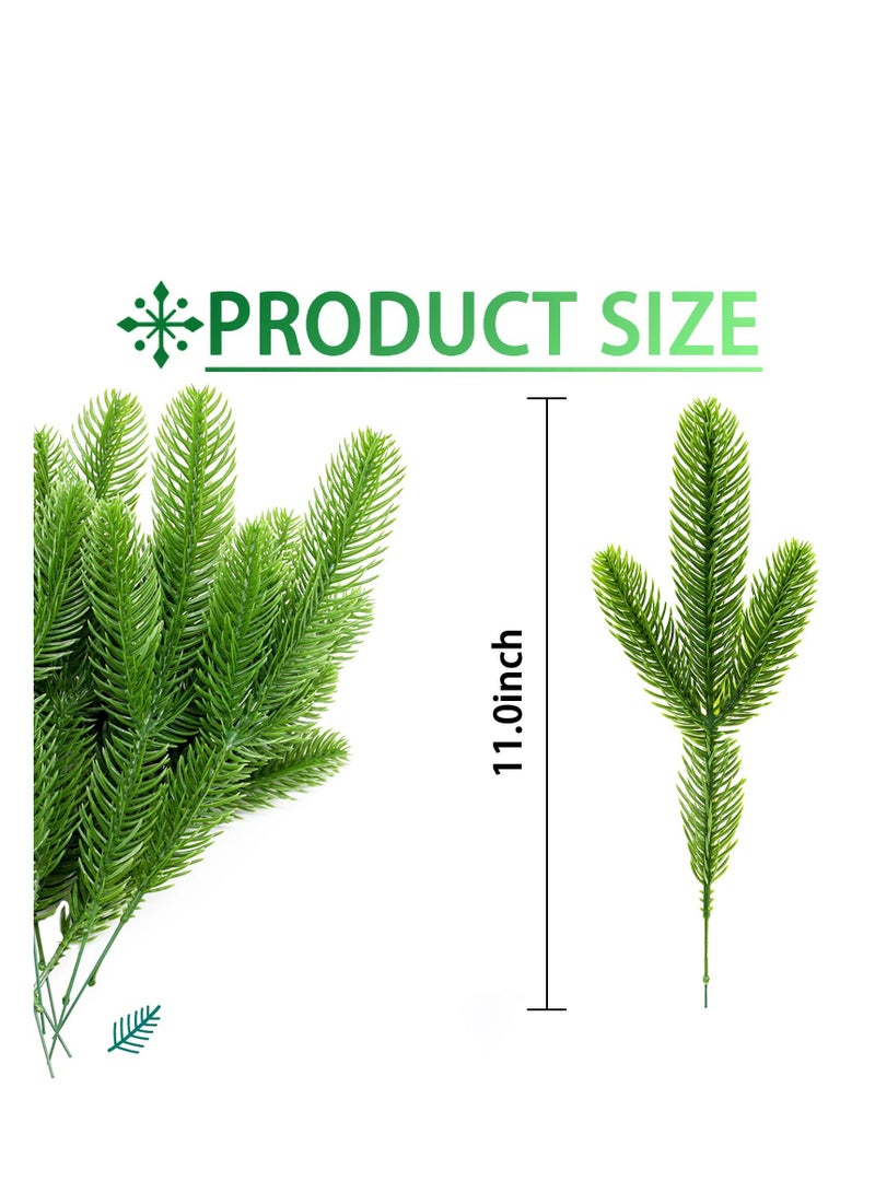 واي آند دي Artificial Plants Pine Branches, Fake Green Needles, Garland Wreath Crafts, Greenery Picks for DIY Holiday Home Garden Decoration (48 Pcs) - Image 4