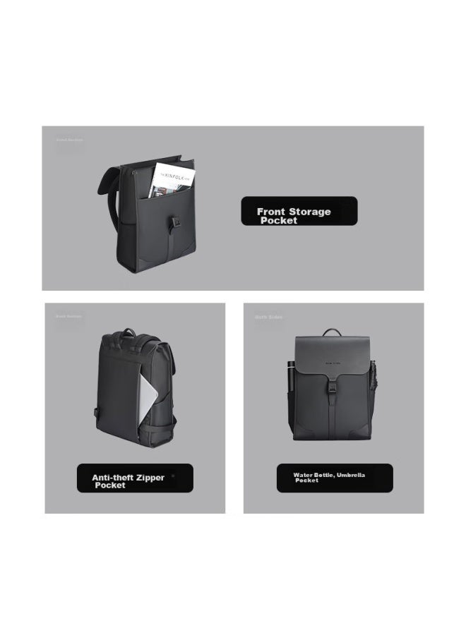 MARK RYDEN Marco Laideng Nordic Style Backpack For Men And Women, Magnetic Buckle School Bag, Travel Bag, Simple Luxury Laptop Bag, Mr1611 Dark Green - Image 4