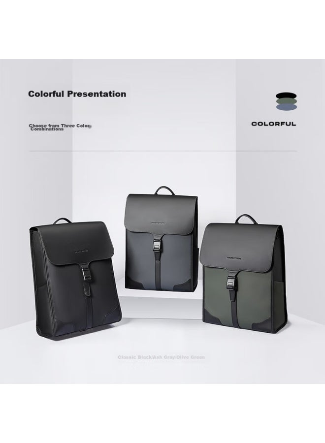 MARK RYDEN Marco Laideng Nordic Style Backpack For Men And Women, Magnetic Buckle School Bag, Travel Bag, Simple Luxury Laptop Bag, Mr1611 Dark Green - Image 2