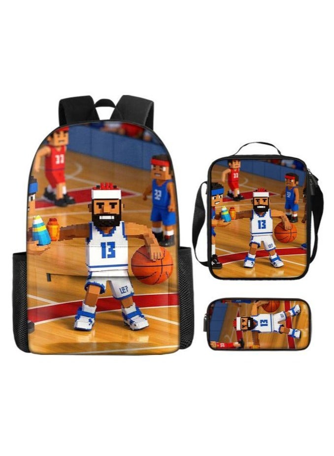 The latest universal cartoon new three-piece schoolbag (for students, teenagers, children) - 641  - Image 1