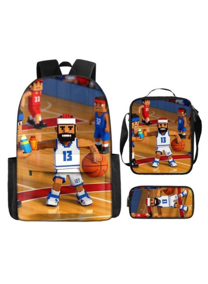 The latest universal cartoon new three-piece schoolbag (for students, teenagers, children) - 641  - Image 2