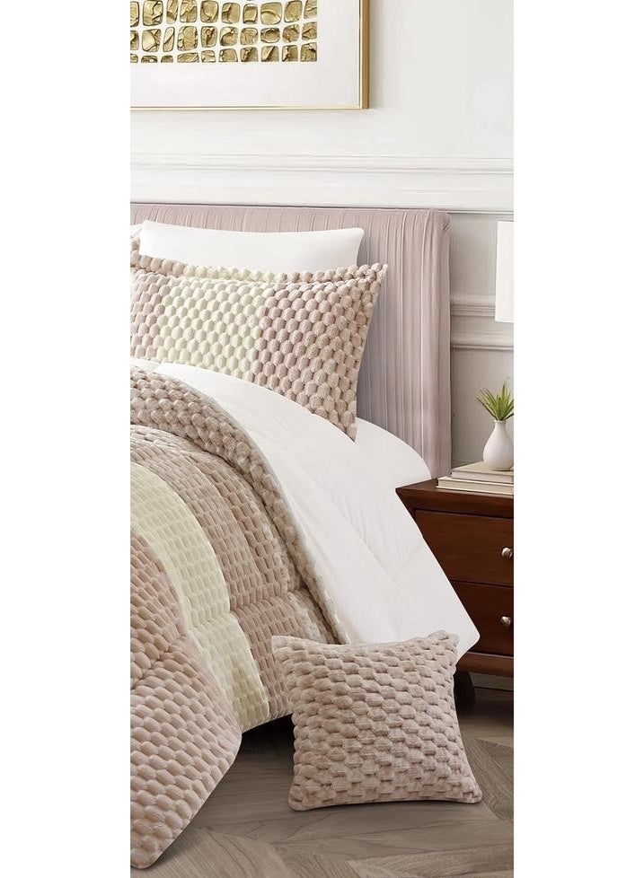 مارك مفرش سرير نفرين شتوي ملكي فخم بتصميم حصر ليمنحك الدفئ والراحة - Image 4