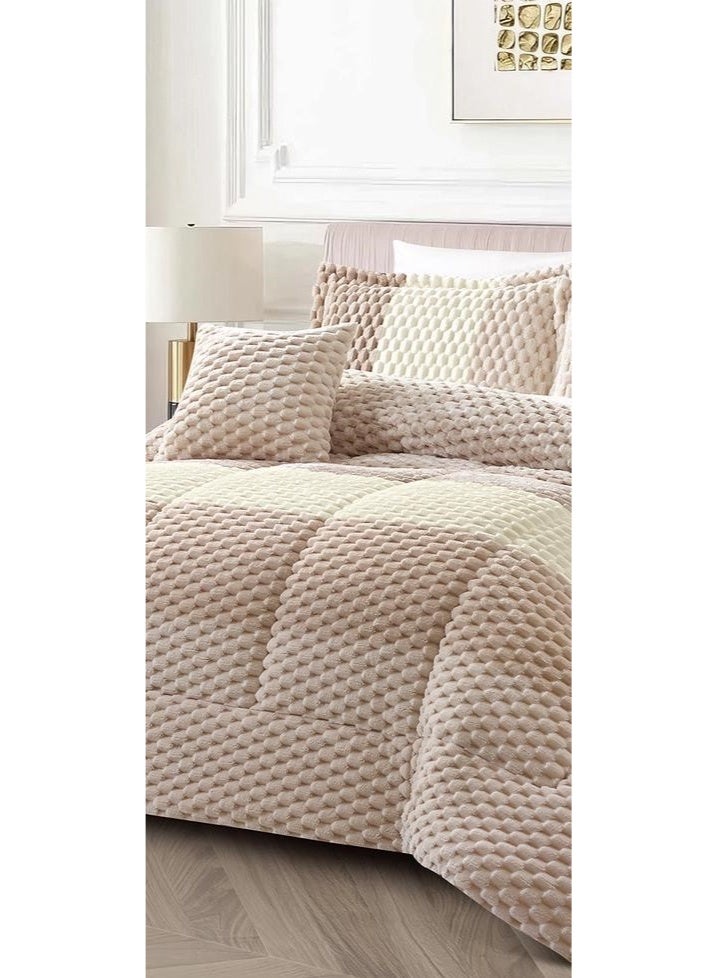 مارك مفرش سرير نفرين شتوي ملكي فخم بتصميم حصر ليمنحك الدفئ والراحة - Image 3