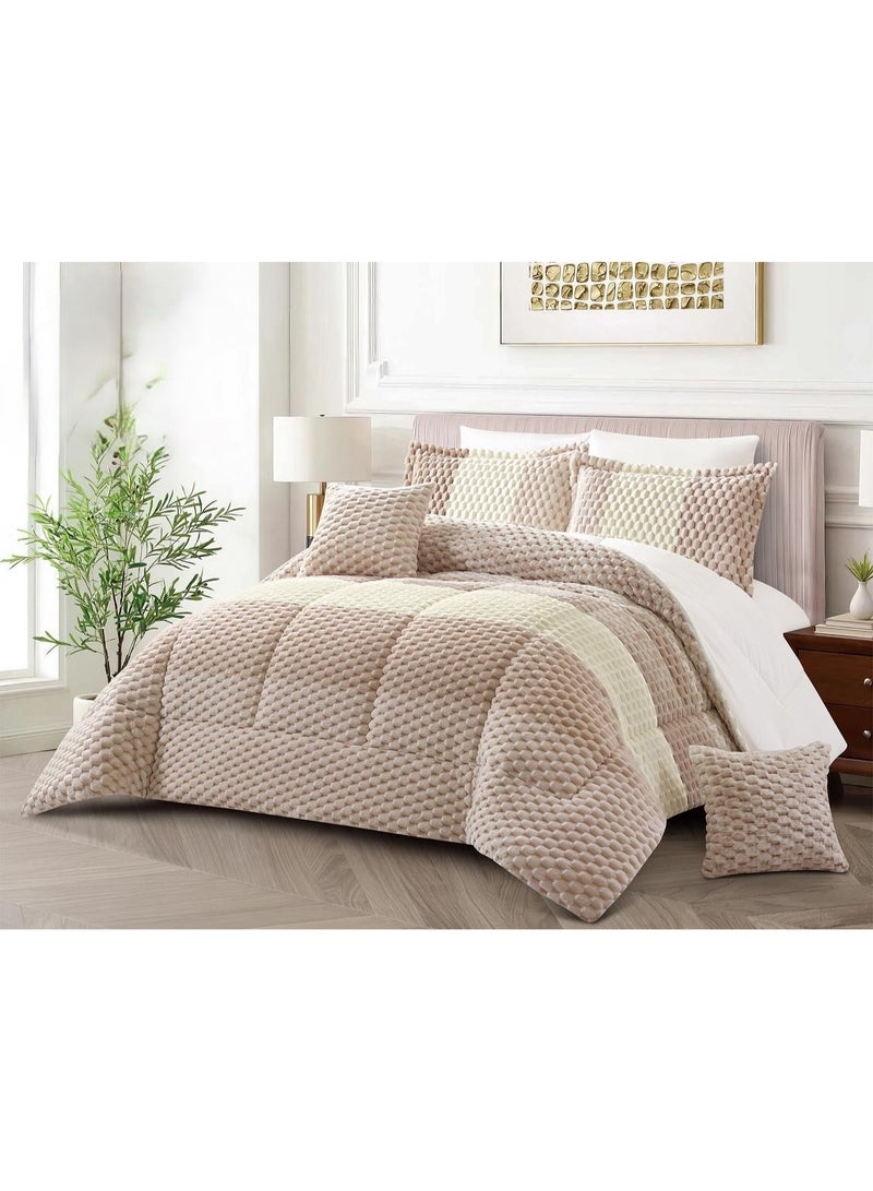 مارك مفرش سرير نفرين شتوي ملكي فخم بتصميم حصر ليمنحك الدفئ والراحة - Image 1