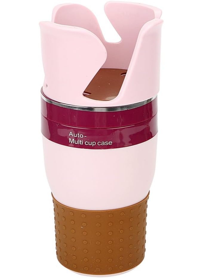 راكسوم حامل أكواب للسيارة 5 في 1، حامل أكواب قابل للتعديل وموسع، حامل هاتف، ملحق عالمي لتخزين الوجبات الخفيفة - Image 4