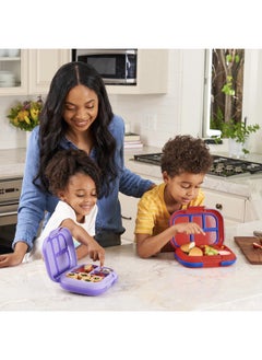 Bentgo Kids Chill Lunch Box Bento - Style Lunch Solution With 4 Compartments And Removable Ice Pack For Meals And Snacks On - The - Goleak Proof, Dishwasher Safe , Patented Design - Purple  - Image 1