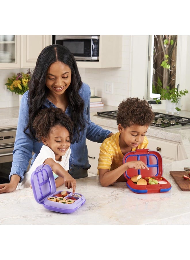 Bentgo Kids Chill Lunch Box Bento - Style Lunch Solution With 4 Compartments And Removable Ice Pack For Meals And Snacks On - The - Goleak Proof, Dishwasher Safe , Patented Design - Purple  - Image 1