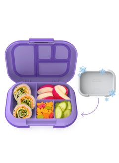 Bentgo Kids Chill Lunch Box Bento - Style Lunch Solution With 4 Compartments And Removable Ice Pack For Meals And Snacks On - The - Goleak Proof, Dishwasher Safe , Patented Design - Purple  - Image 3