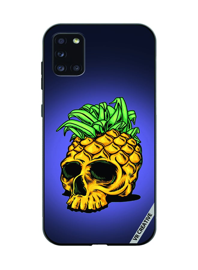 VR CREATIVE Protective Case Cover For Samsung Galaxy A31 Pineapple Skull Design Multicolour - Image 1