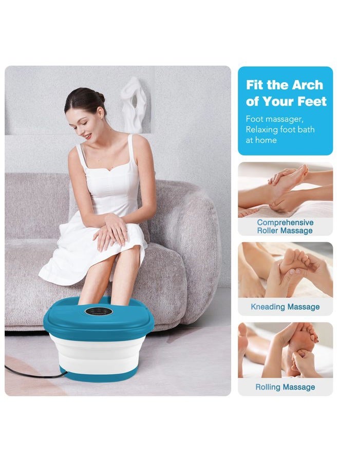 KNQZE Collapsible Foot Spa Bath with Heat, Remote Control, Temperature Control, Bubbles, Red Light, Pumice Stone, 16 Massage Roller Pedicure Foot Spa Tub Foot Soaker for Soothe & Relax Tired Feet - Image 5