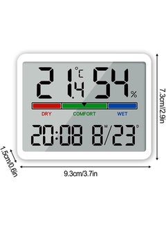 Rubik Digital Alarm Clock with Temperature and Humidity Large Display Magnetic & Wall Mountable, Table Standing for Home and Office (White)  - Image 5