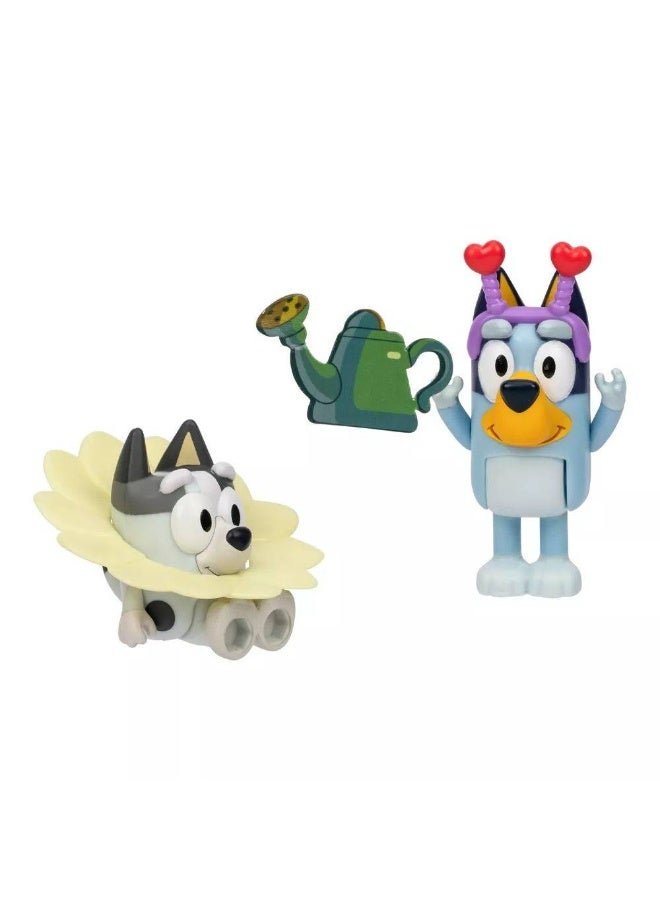 Bluey Spring Time Bluey & Muffin Figure Pack (6 cm, Pack of 2) - Image 2