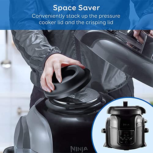 Goldlion Lid Stand Silicone Lid Holder Accessories Compatible with Ninja Foodi Pressure Cooker and Air Fryer 5 Qt, 6.5 Qt and 8 Quart, Black - Image 2