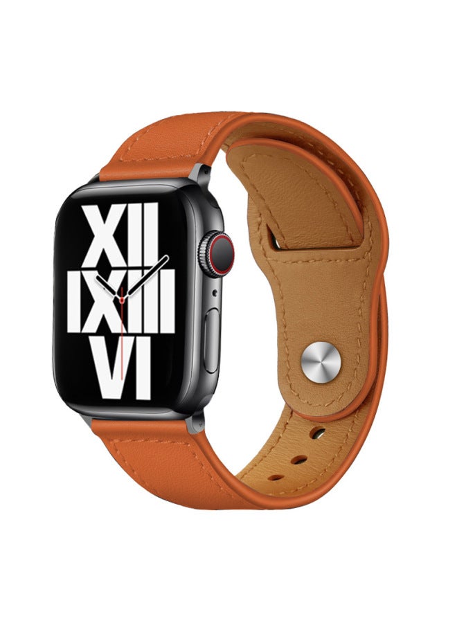 YLZ For Apple Watch Strap Iwatch543se Universal Business Single Nail Cowhide Apple Watch 6 Strap - Image 1
