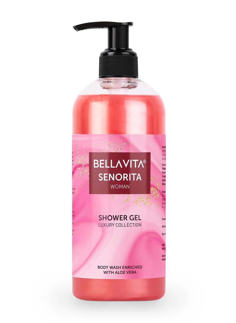 Bella Vita - Bella Vita Luxury Senorita Woman Body Wash Refreshing Shower Gel for Deep Cleansing Hydrating Moisturising Softer and Smoother Skin with Aloe Vera 500 Ml - Image 1