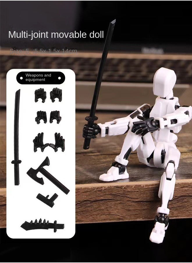 Haidue - 11Pcs 3D Printed Doll Toy Dummy Doll, Movable Joints Can Be DIY Assemble - Image 1