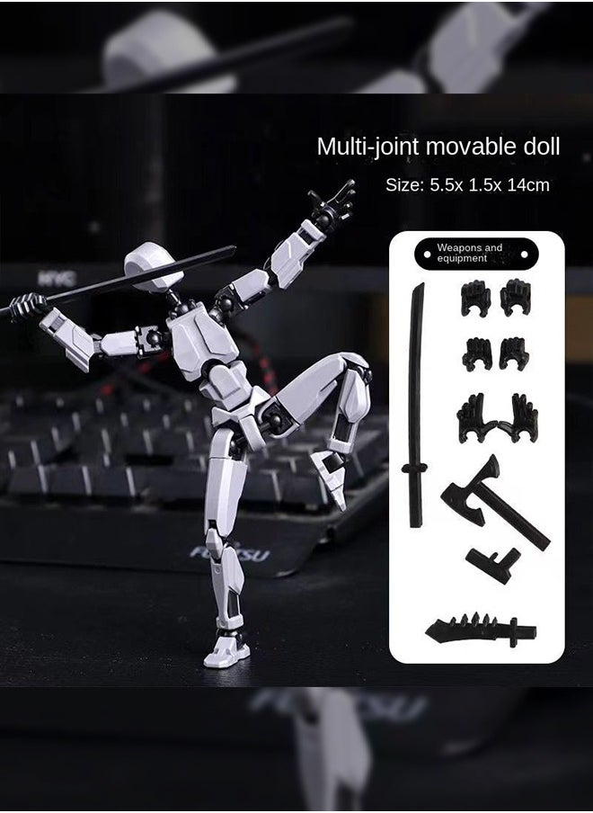 Haidue - 11Pcs 3D Printed Doll Toy Dummy Doll, Movable Joints Can Be DIY Assemble - Image 1