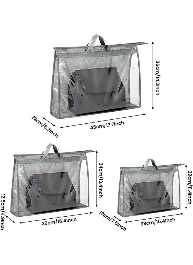 CityRiya-Long - Dust Cover Bags for Handbag Clear Handbag Storage Bag Purse Storage Anti-dust Purse Protector Storage Bag Travel Dust Bags for Purses Handbags Closet Size M/L/XL - Image 1