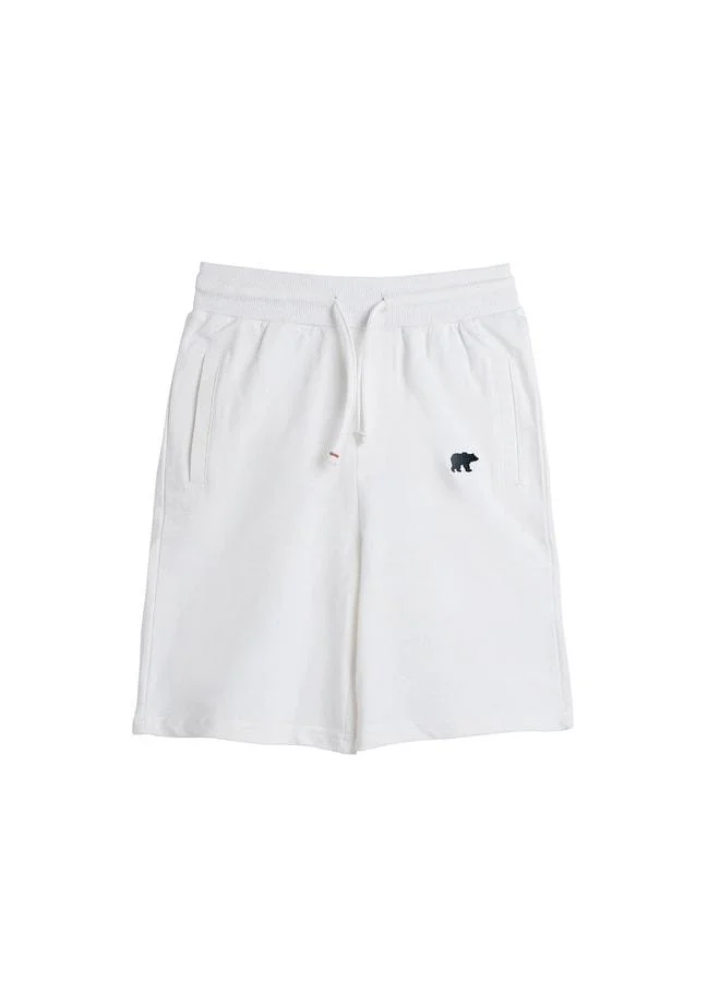 Bad Bear Gian White Kids Shorts.