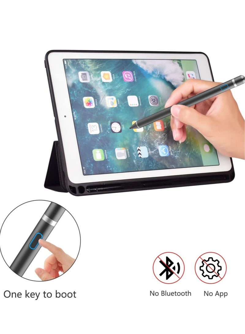 Stylus Pen Digital Pencil Fine Point Active Pen for Touch Screens, Compatible with iPhone iPad and Other Tablets (Black) - Image 4