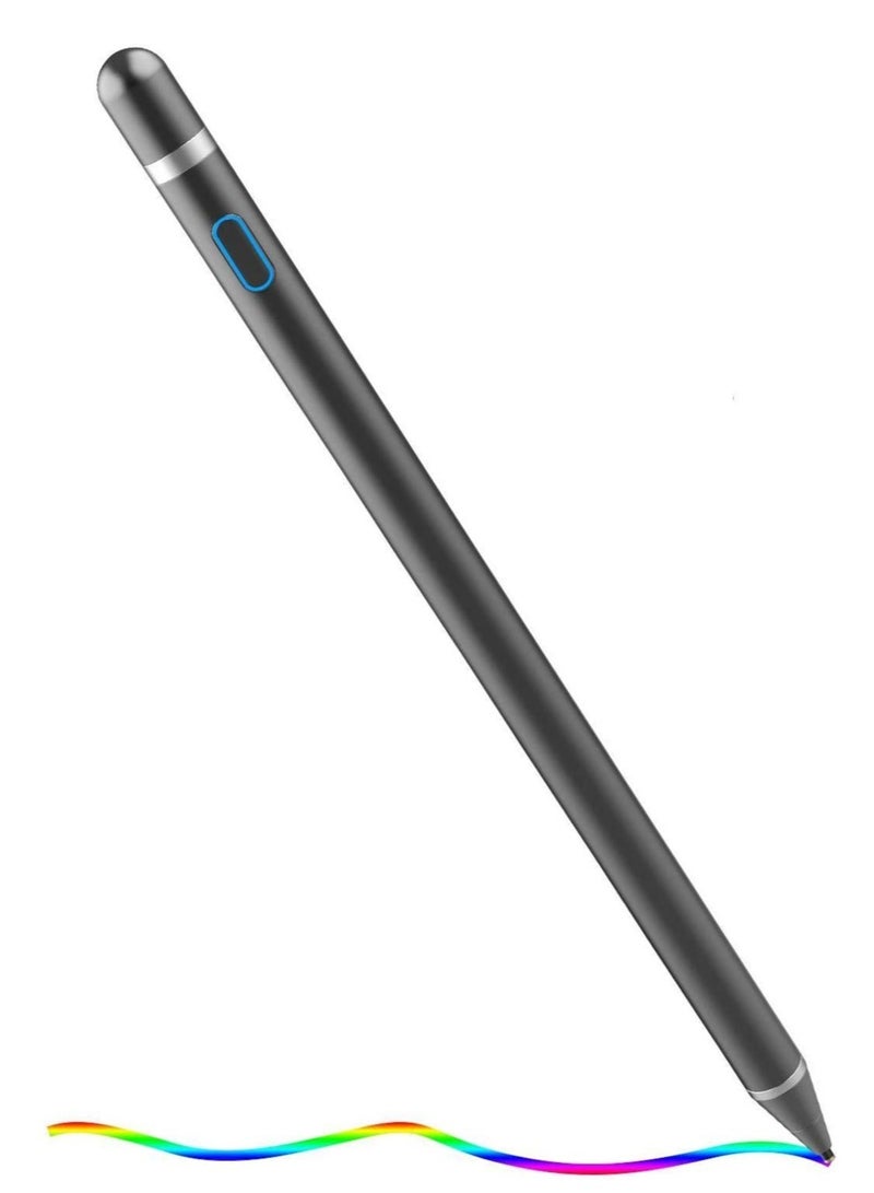 Stylus Pen Digital Pencil Fine Point Active Pen for Touch Screens, Compatible with iPhone iPad and Other Tablets (Black) - Image 1