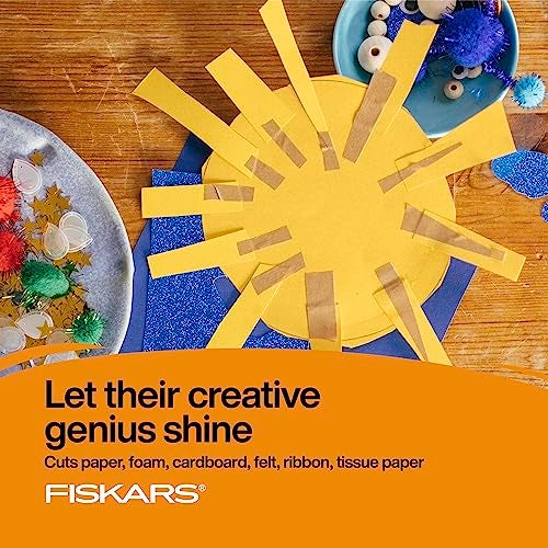Fiskars Training Scissors for Preschoolers Ages 3+ (3-Pack), Small Kids Safety Scissors with Training Lever, Easy to Use, Preschooler Art Supplies, Back To School, Turquoise and Red - Image 4